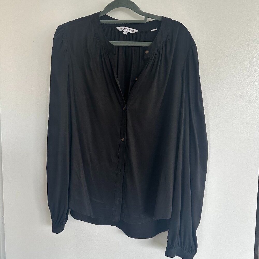 Veronica Beard Black Button Down Shirt